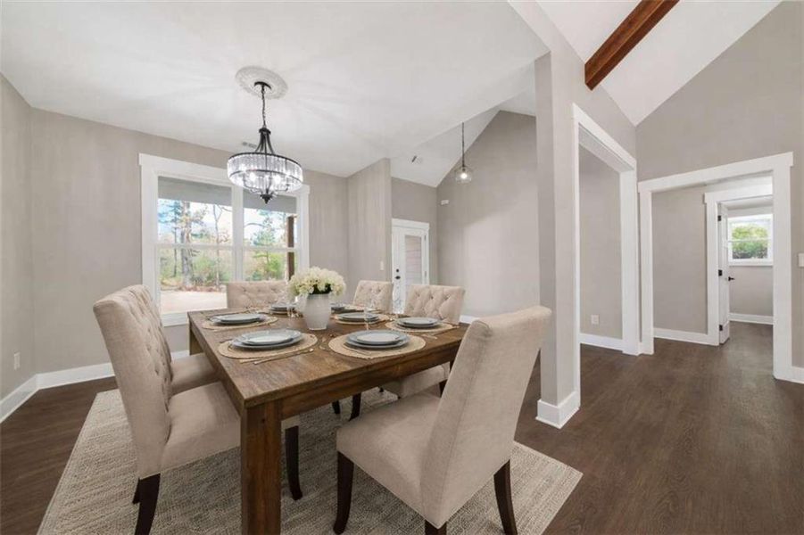 Furnished interior view inside a new home in , Silver Creek (Image 7). Furnished interior view inside a new home in , Silver Creek (Image 7).