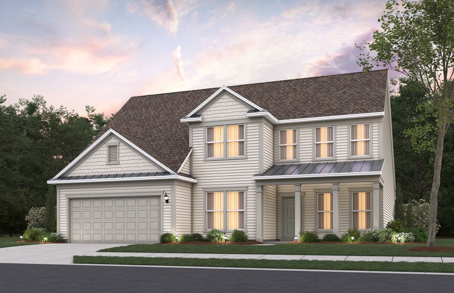 Front exterior of a new home in Forestwood, Longs, SC, highlighting curb appeal (Image 23).