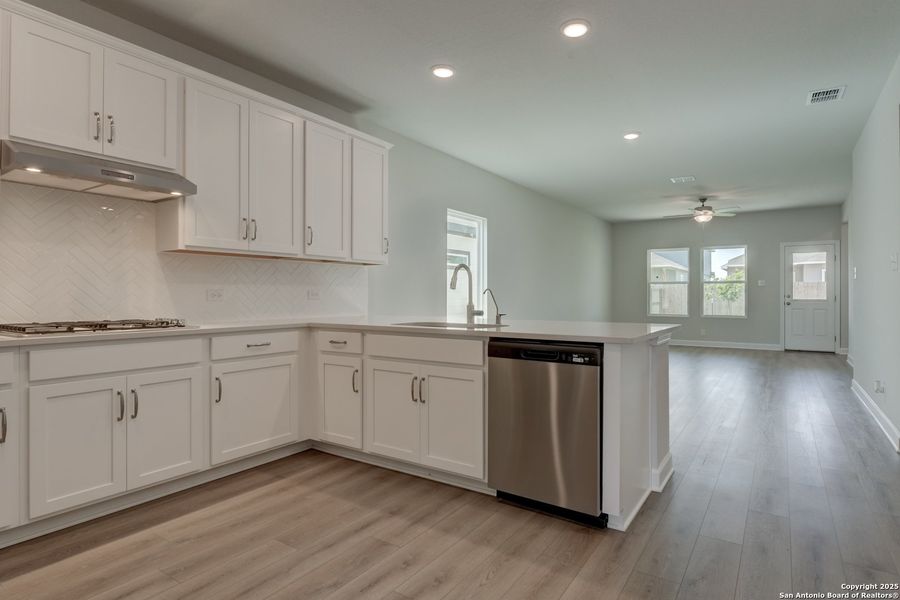 Furnished interior view inside a new home in Enclave at Hennersby Hollow 50's, San Antonio (Image 10). Furnished interior view inside a new home in Enclave at Hennersby Hollow 50's, San Antonio (Image 10).