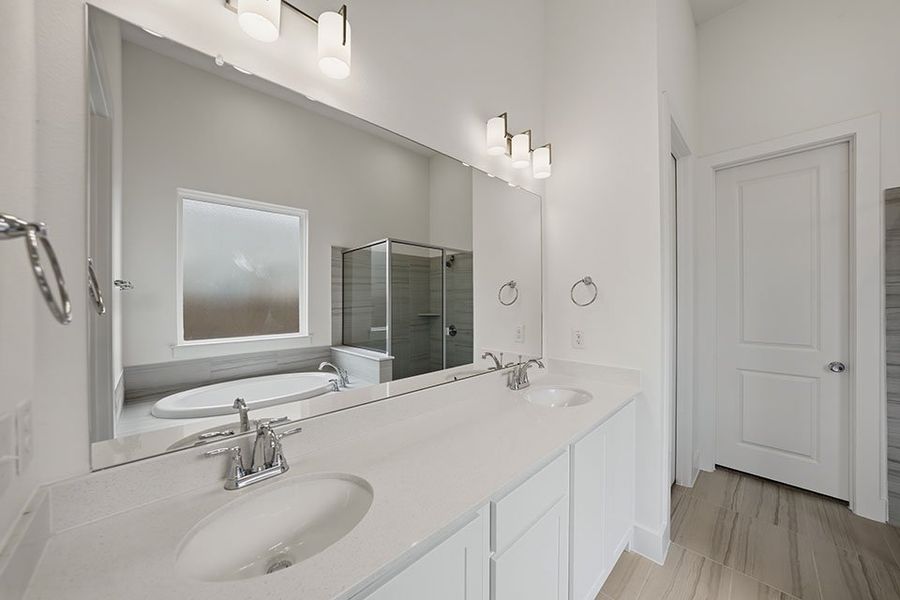 Furnished interior view inside a new home in Solterra Texas, Mesquite (Image 11). Furnished interior view inside a new home in Solterra Texas, Mesquite (Image 11).