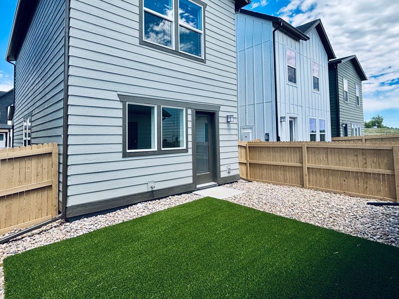 Exterior details and patio area of a home in Prairie Song, Windsor (Image 25). Exterior details and patio area of a home in Prairie Song, Windsor (Image 25).
