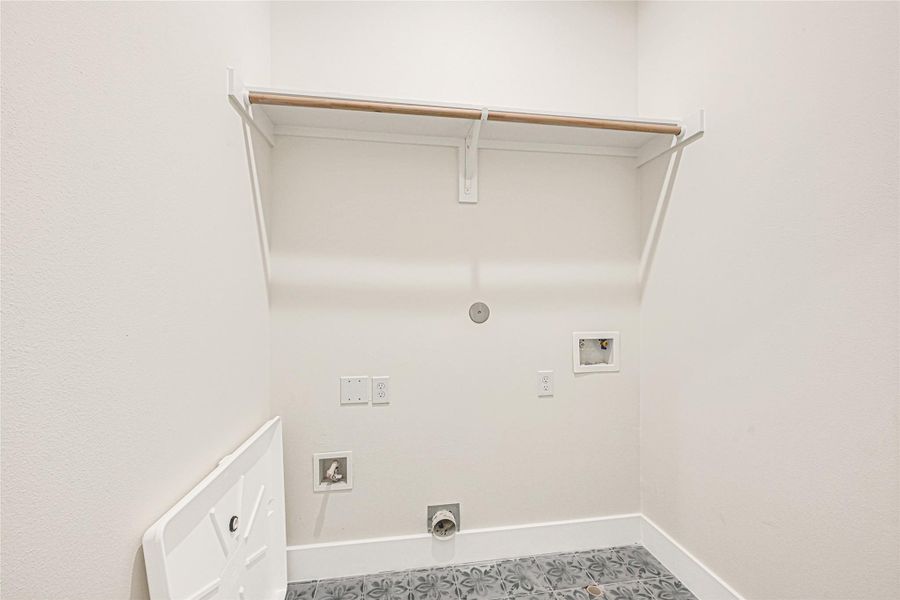 Laundry room the stunning tile upstairs
