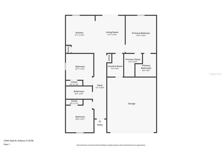 2D floor plan layout of this home in , Deltona, FL (Image 5). 2D floor plan layout of this home in , Deltona, FL (Image 5).