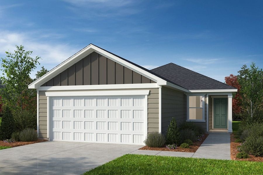 Representative exterior photo of a completed home built from the Plan 1342 by KB Home in Tucker Place, Raleigh, NC (Image 5).
