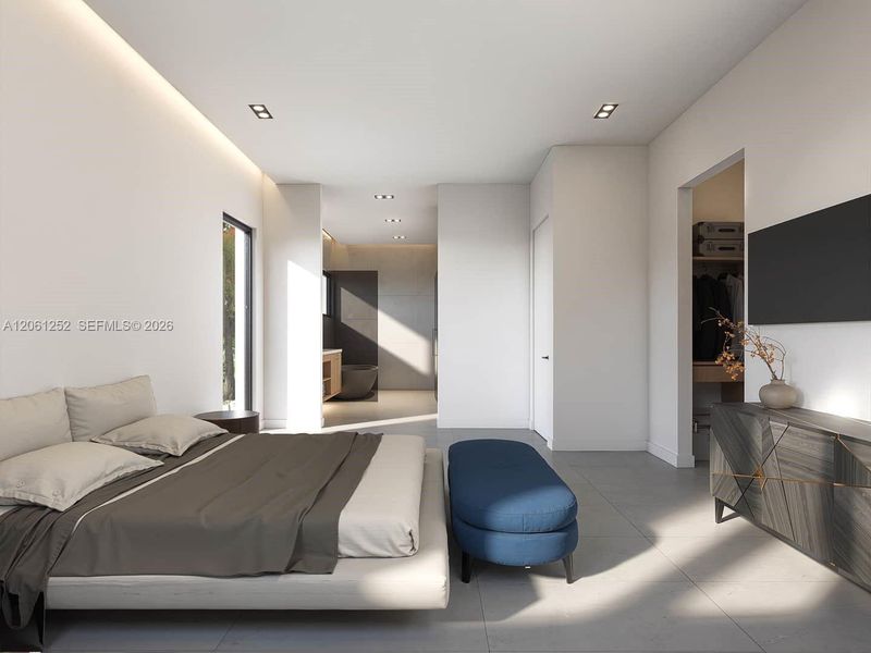 Furnished interior view inside a new home in , Miami (Image 7).