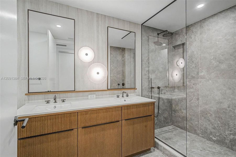 Furnished interior view inside a new home in , Miami (Image 8).