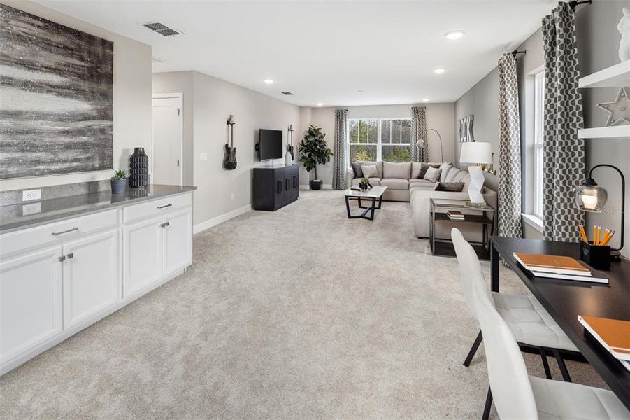 Furnished interior view inside a new home in Meridian Parks, Orlando (Image 3).