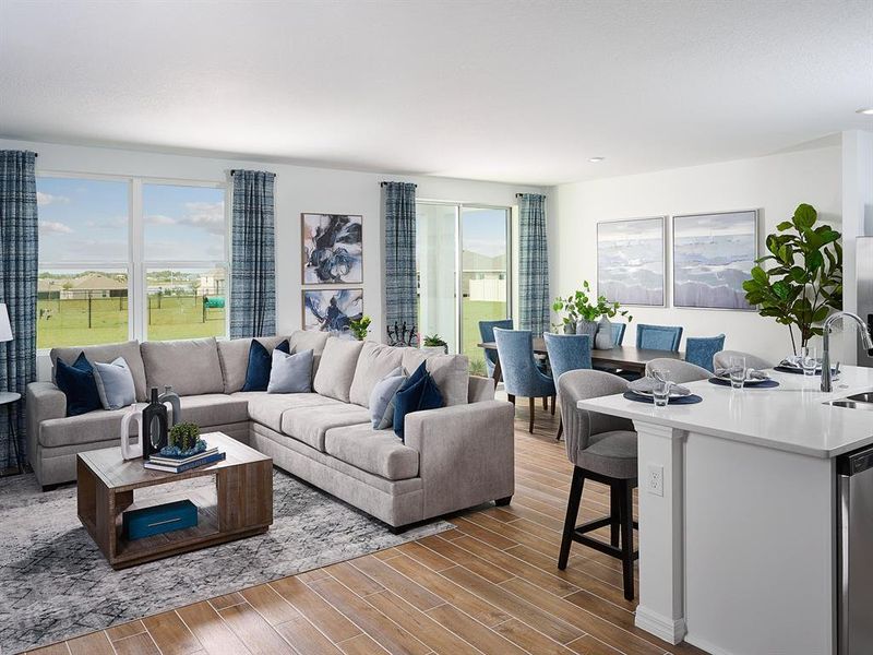 Furnished interior view inside a new home in The Grove at Stuart Crossing - Classic Series, Bartow (Image 7).