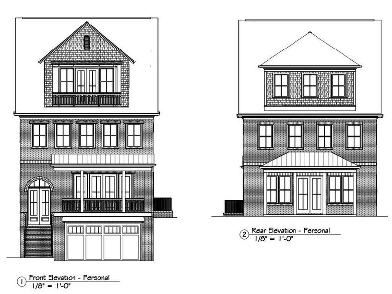 Exterior rendering of this home design in , Suwanee, GA (Image 5).