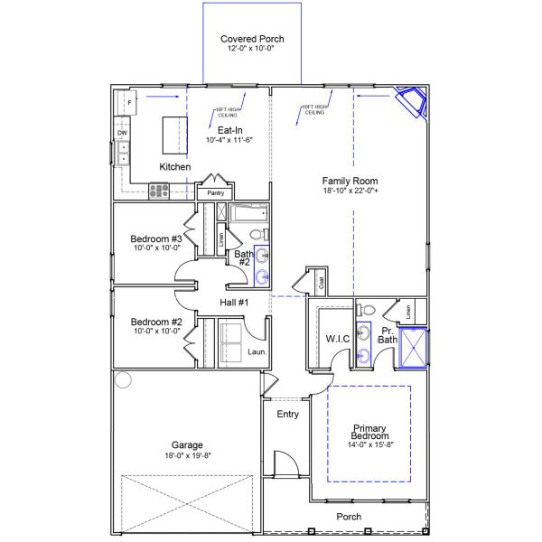 2D floor plan layout of this home in Hanes Lake, Winston-Salem, NC (Image 3). 2D floor plan layout of this home in Hanes Lake, Winston-Salem, NC (Image 3).