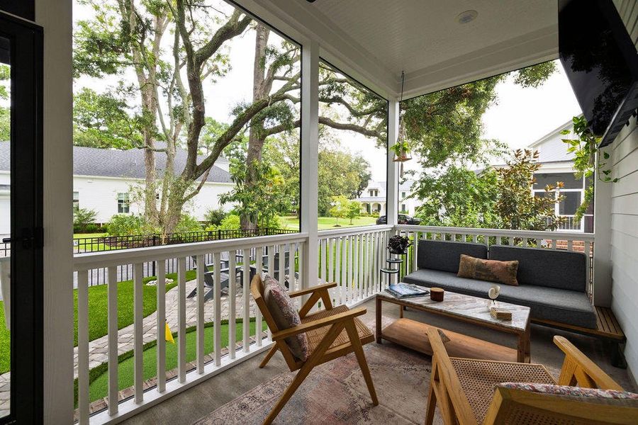Exterior details and patio area of a home in The Settlement at Ashley Hall, Charleston (Image 27). Exterior details and patio area of a home in The Settlement at Ashley Hall, Charleston (Image 27).