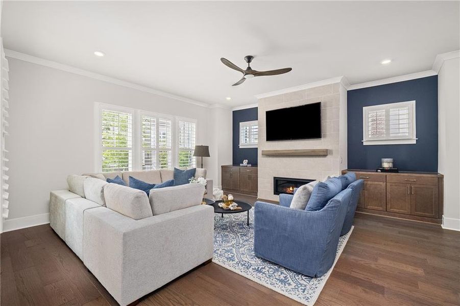 Furnished interior view inside a new home in Manning on the Square, Alpharetta (Image 16).