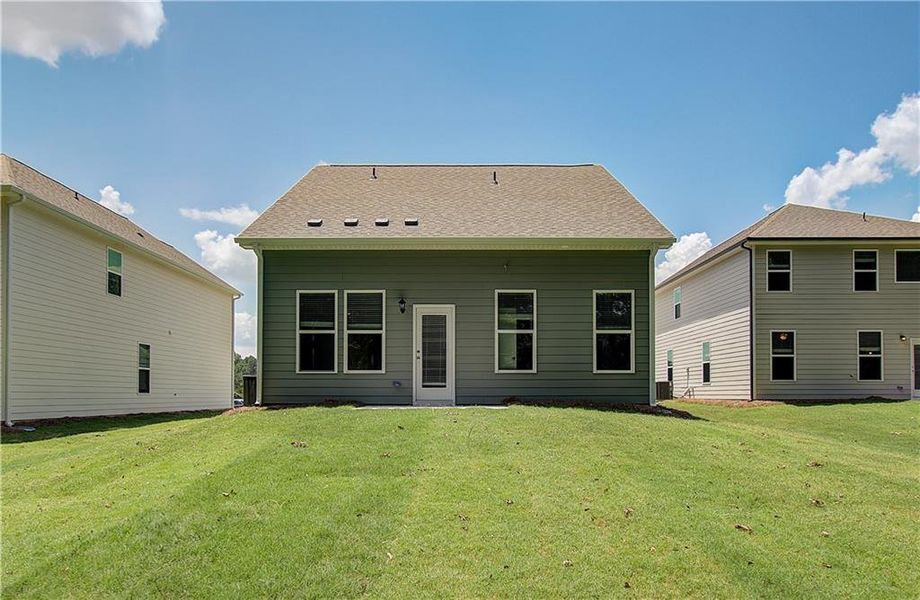 Front exterior of a new home in Enclave at Evergreen, Fairburn, GA, highlighting curb appeal (Image 17).