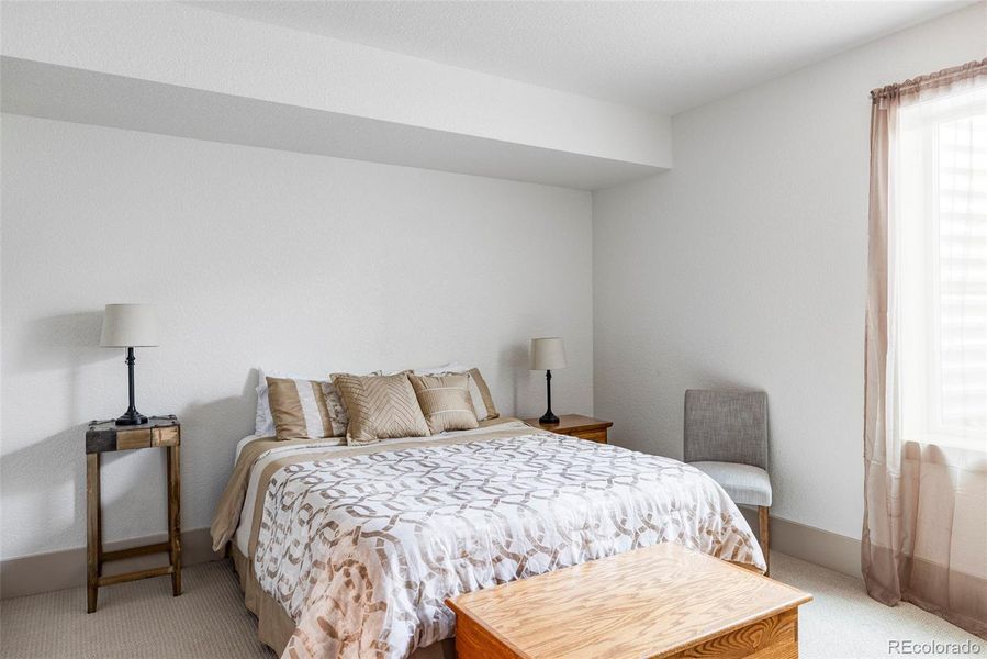 One of two basement bedrooms for a total of 6 bedrooms