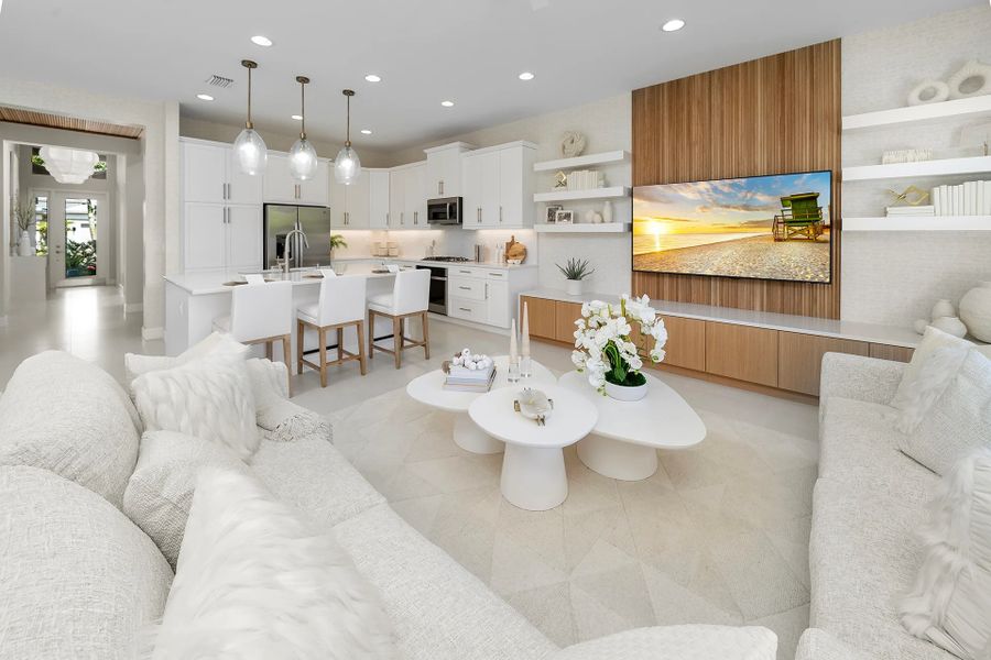 Representative furnished interior of a home built from the Orchid by GL Homes in Valencia Ridge, Wesley Chapel (Image 3).