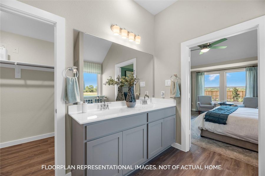 Furnished interior view inside a new home in Pinewood at Grand Texas, New Caney (Image 11).