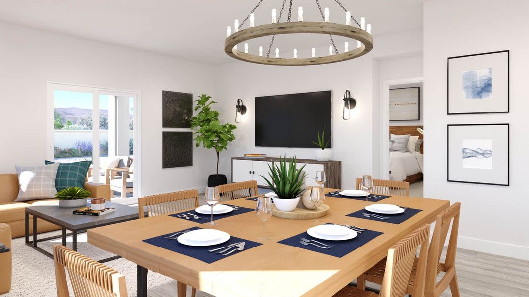 Dining Rendering - Cottonwood at Northern Farms in Waddell, Arizona | Landsea Homes