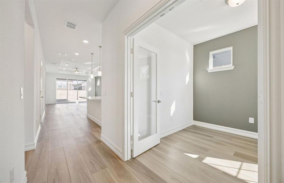 Study with french door entry