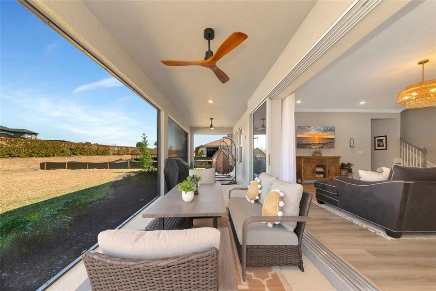 Exterior details and patio area of a home in Skye Ranch Community Group Page, Sarasota (Image 28).