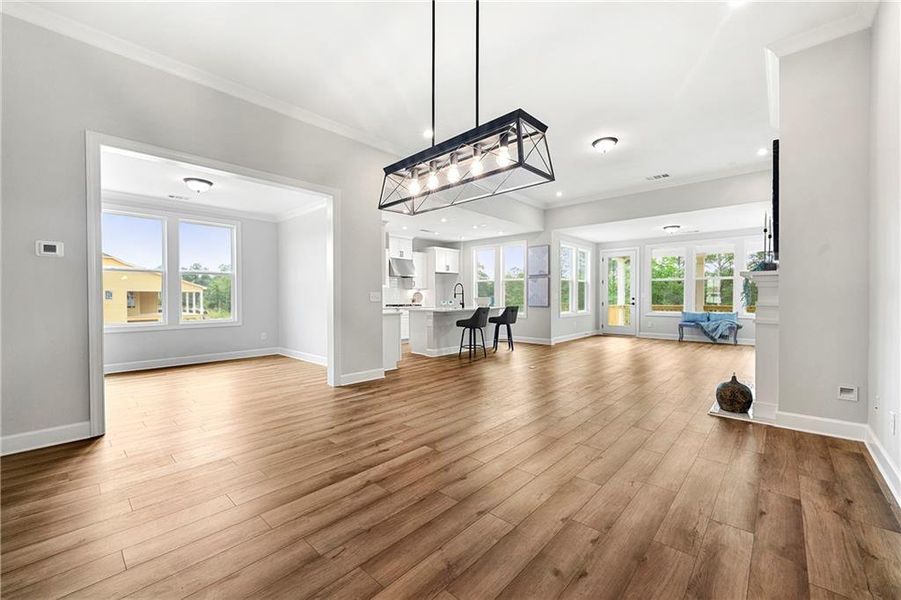 Spacious, unfurnished interior of a new home in Cresswind Georgia at Twin Lakes, Hoschton (Image 14).