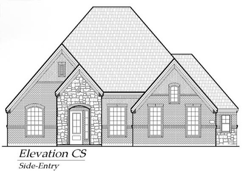 Exterior rendering of this home design in Lakeview Heights, Azle, TX (Image 30).