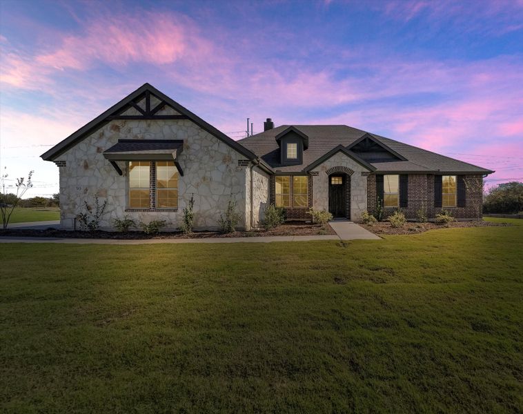 Front exterior of a new home in Parker Heights, Valley View, TX, highlighting curb appeal (Image 2). Front exterior of a new home in Parker Heights, Valley View, TX, highlighting curb appeal (Image 2).