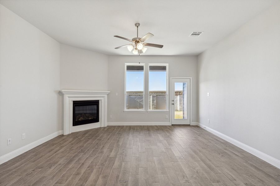 Representative unfurnished interior of a home built from the Barcelona II by Megatel Homes in Bellagio, Forney (Image 13). Representative unfurnished interior of a home built from the Barcelona II by Megatel Homes in Bellagio, Forney (Image 13).