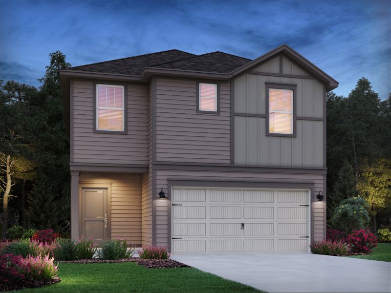 Representative exterior photo of a completed home built from the Dallas by Meritage Homes in Seattle Crossing, Shelby, NC (Image 2).