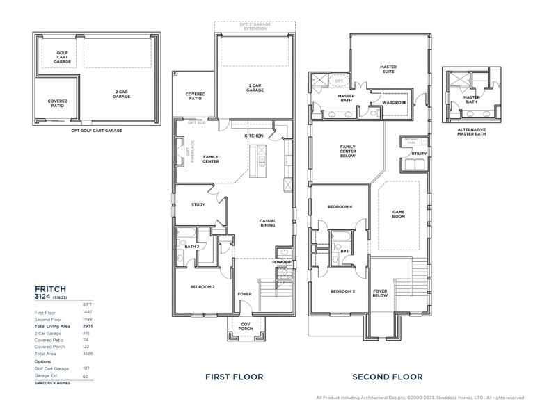 2D floor plan layout for the Fritch - SH 3124 by Shaddock Homes in Cottages of Celina, Celina, TX (Image 3). 2D floor plan layout for the Fritch - SH 3124 by Shaddock Homes in Cottages of Celina, Celina, TX (Image 3).