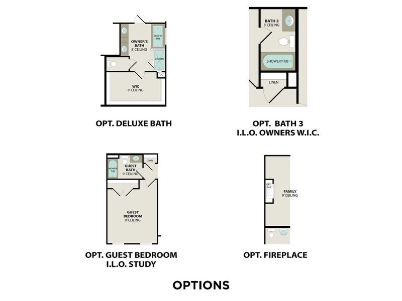 2D floor plan layout for the The Henry A by Davidson Homes LLC in Woods Crossing, Gallatin, TN (Image 5). 2D floor plan layout for the The Henry A by Davidson Homes LLC in Woods Crossing, Gallatin, TN (Image 5).