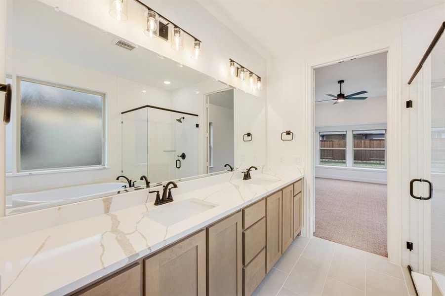 Furnished interior view inside a new home in Windsong Ranch Classic 61, Prosper (Image 10).