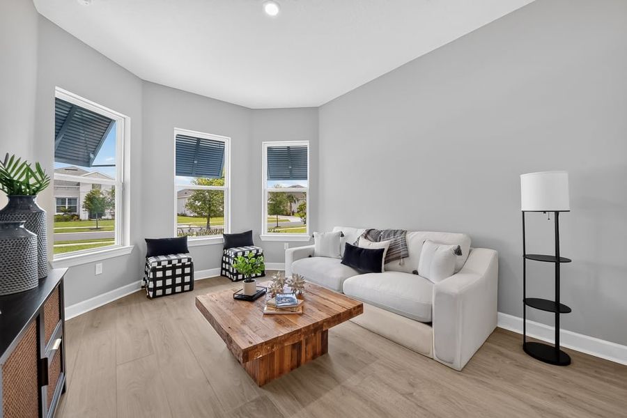 Representative furnished interior of a home built from the Ambra by Taylor Morrison in Center Lake Ranch Community Group Page, St. Cloud (Image 34).