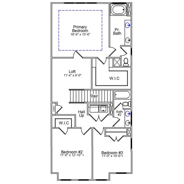2D floor plan layout of this home in Sweetbrier, Durham, NC (Image 3).