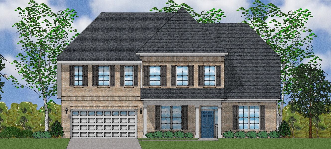 Representative exterior photo of a completed home built from the Livingston - Elite Collection by Mungo Homes in Walnut Grove, Easley, SC (Image 10).