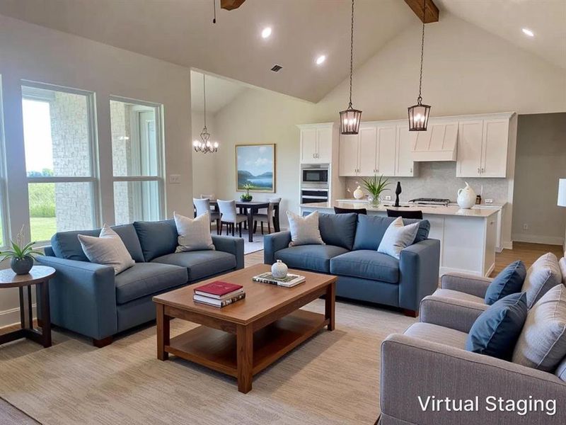 Furnished interior view inside a new home in , Waxahachie (Image 4).