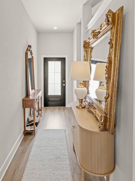 Furnished interior view inside a new home in The Colony, Bastrop (Image 6). Furnished interior view inside a new home in The Colony, Bastrop (Image 6).