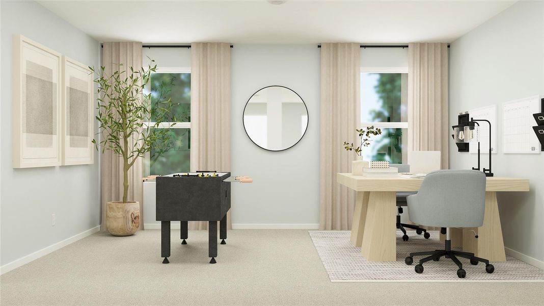 Furnished interior view inside a new home in Meadowlark Preserve: Lonestar Collection, Pflugerville (Image 6).