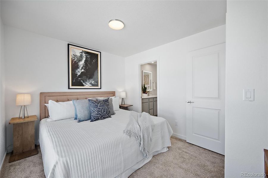 Furnished interior view inside a new home in The Commons at Victory Ridge, Colorado Springs (Image 22).