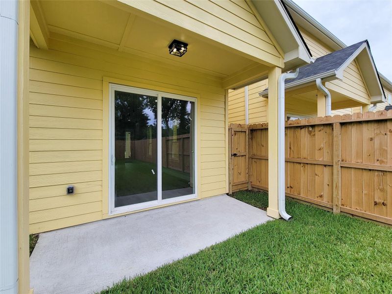 Exterior details and patio area of a home in , Houston (Image 3). Exterior details and patio area of a home in , Houston (Image 3).