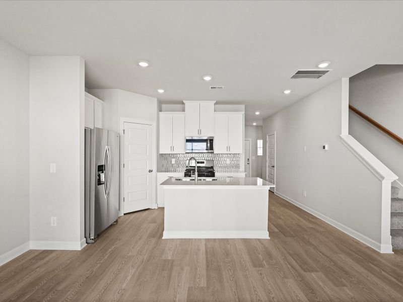 Furnished interior view inside a new home in Northbrook Village Townes, Taylors (Image 4). Furnished interior view inside a new home in Northbrook Village Townes, Taylors (Image 4).