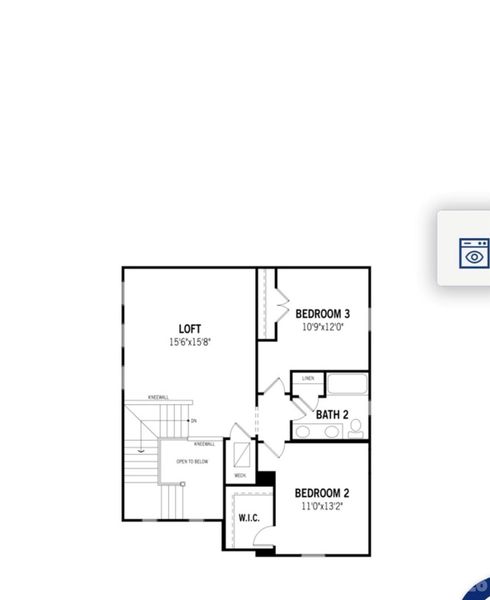 Second floor plan rendering Second floor plan rendering