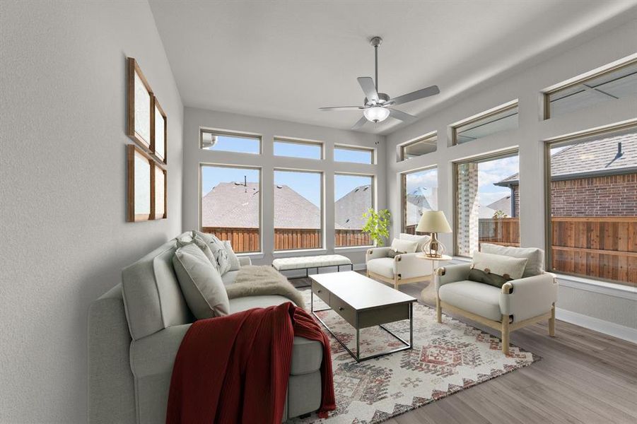 Furnished interior view inside a new home in Highwoods, Fort Worth (Image 12). Furnished interior view inside a new home in Highwoods, Fort Worth (Image 12).