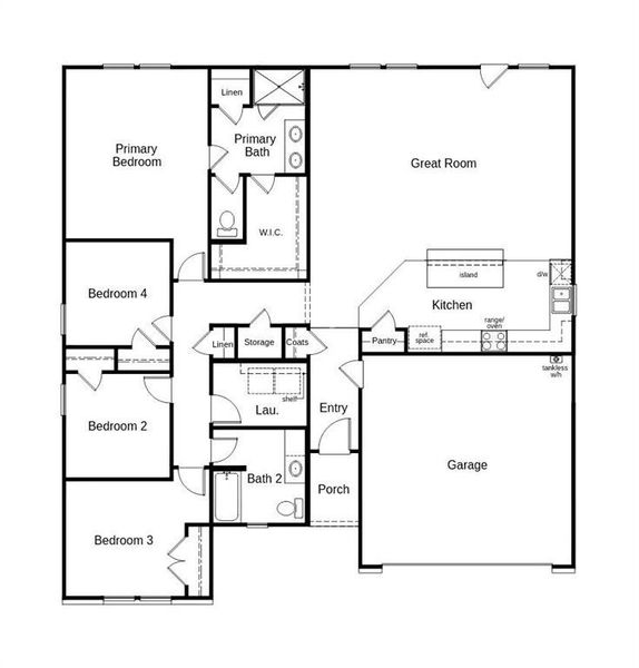 2D floor plan layout of this home in Heartland Signature, Crandall, TX (Image 2). 2D floor plan layout of this home in Heartland Signature, Crandall, TX (Image 2).