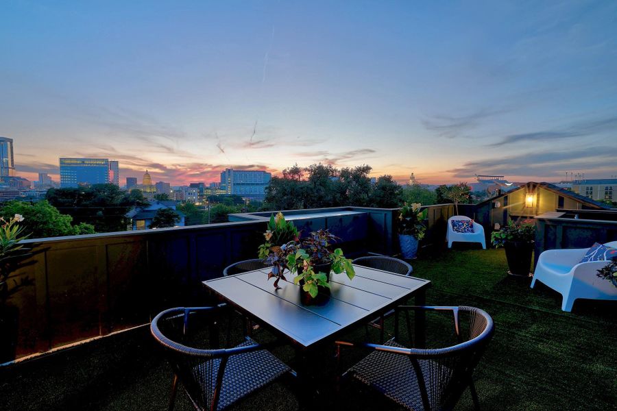 Exterior details and patio area of a home in , Austin (Image 21).