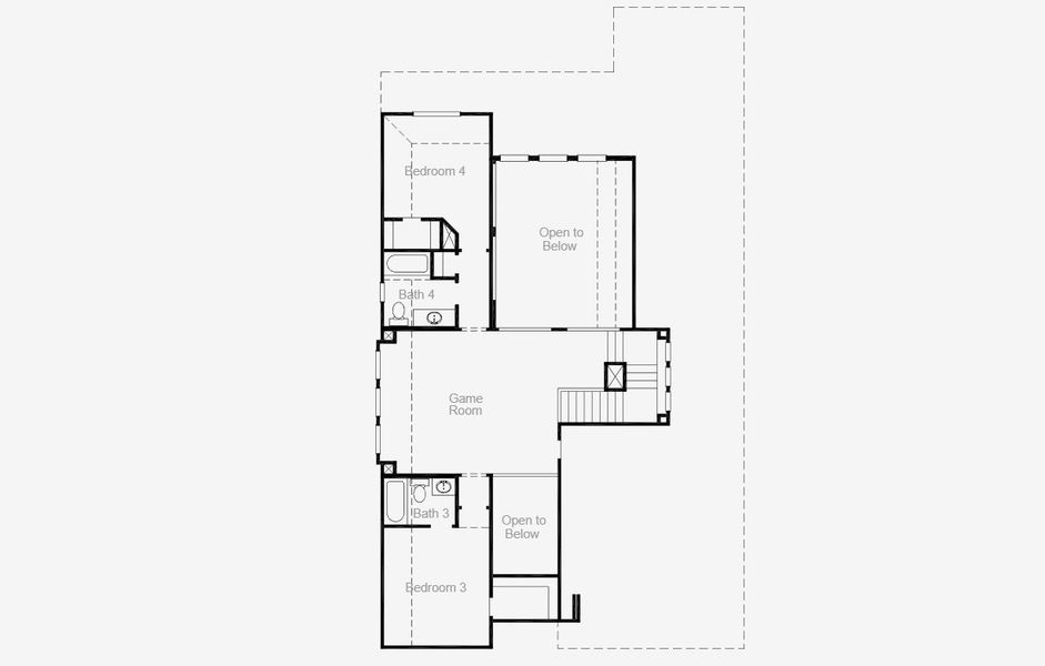 2D floor plan layout for the Mineola by Coventry Homes in Trinity Falls 50', McKinney, TX (Image 3).