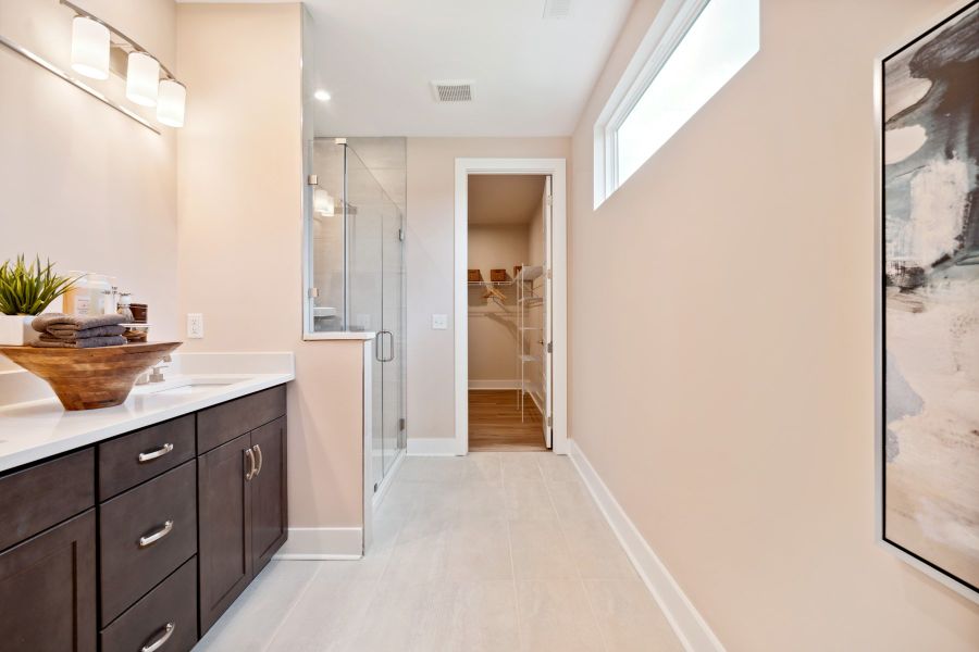 Representative furnished interior of a home built from the Stowe by Tri Pointe Homes in Seven Oaks, Belmont (Image 40).