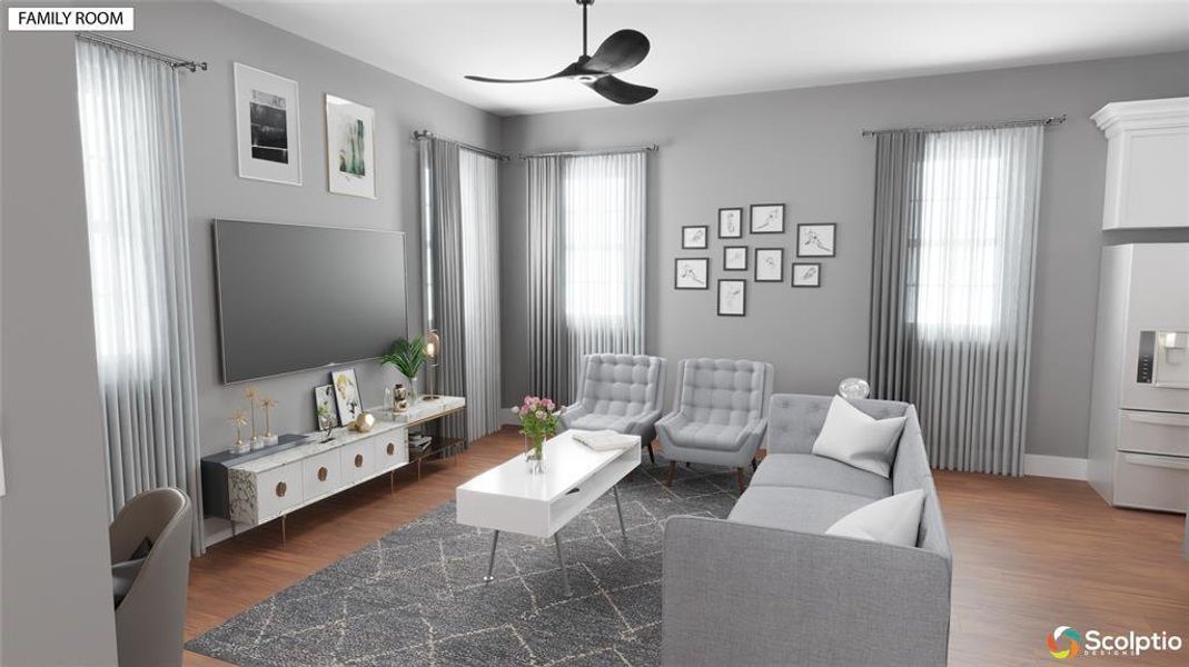 Furnished interior view inside a new home in , Leander (Image 4).