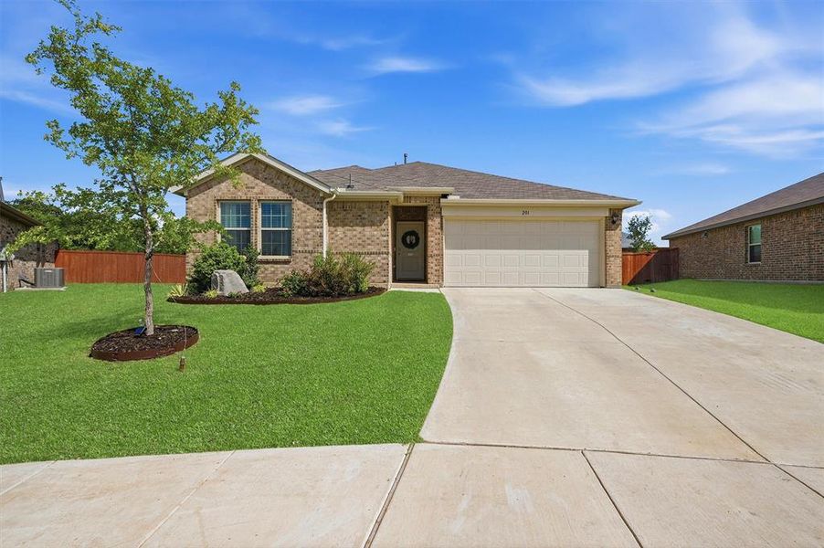 Front exterior of a new home in Three Oaks, Sherman, TX, highlighting curb appeal (Image 22).