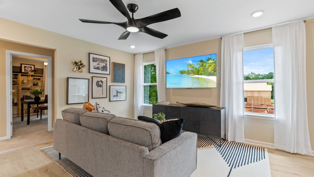 Representative furnished interior of a home built from the Millhaven by DRB Homes in Enclave at Evergreen, Fairburn (Image 23).