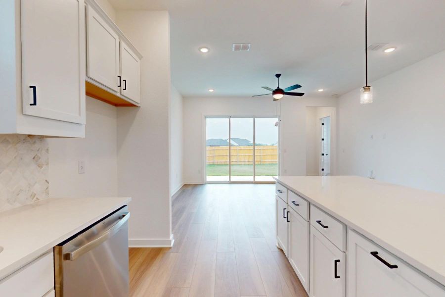 Furnished interior view inside a new home in Cedar Brook, Leander (Image 8). Furnished interior view inside a new home in Cedar Brook, Leander (Image 8).